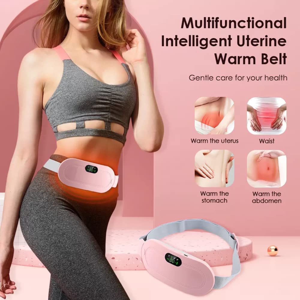 Cordless Period Comfort Belt – Heat & Vibration Therapy