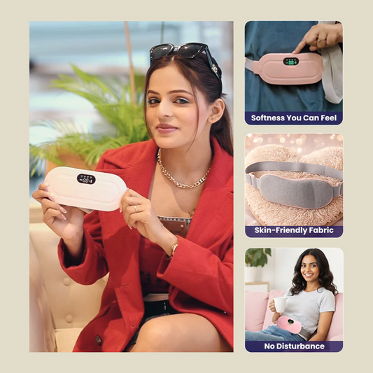Cordless Period Comfort Belt – Heat & Vibration Therapy