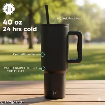 Premium 40oz Insulated Coffee Mug – Large Travel Cup for Hot & Cold Beverages