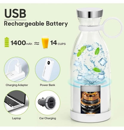 Portable Electric Juicer Blender Bottle – USB Rechargeable