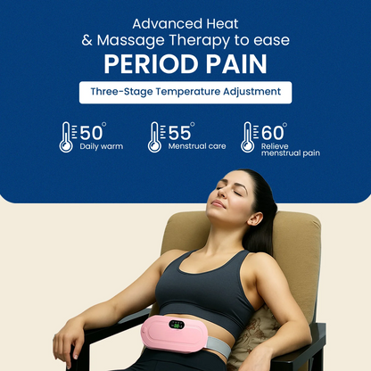 Cordless Period Comfort Belt – Heat & Vibration Therapy