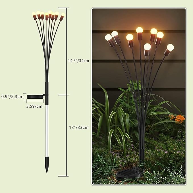 Solar Firefly Light (8 LED) – Outdoor Waterproof Garden Decor