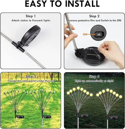 Solar Firefly Light (8 LED) – Outdoor Waterproof Garden Decor