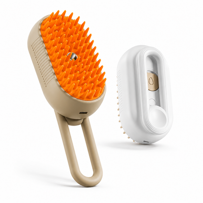 Premium Pet Steam Brush – Rechargeable Cat & Dog Grooming Comb