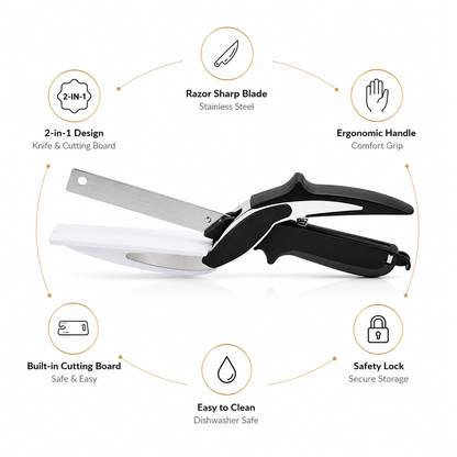 Multipurpose Stainless Steel Kitchen Cutter for Fruits & Vegetables