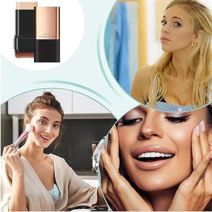 Korean 2-in-1 Glass Skin Foundation Stick | Flawless Glow Finish